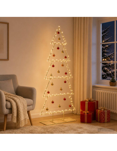 Albero di Natale in metallo con supporto KUOPIO 150 cm Acciaio