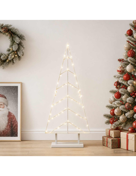 Albero di Natale in metallo con supporto KUOPIO 90 cm Acciaio