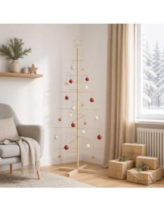 Albero di Natale in metallo con supporto KUOPIO 150 cm Acciaio