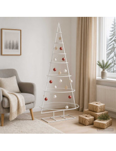 Albero di Natale in metallo con supporto KUOPIO 150 cm Acciaio