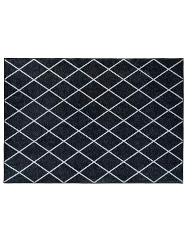 Tappeto ORIZ Motivo a diamante nero 240 x 340 cm