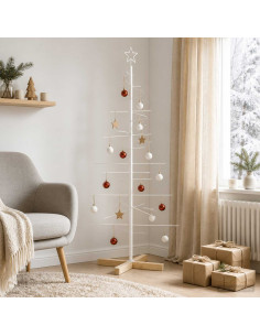 Albero di Natale in metallo con supporto KUOPIO 150 cm Acciaio