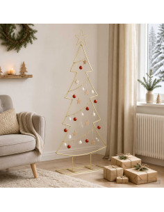 Albero di Natale in metallo con supporto KUOPIO 125 cm Acciaio