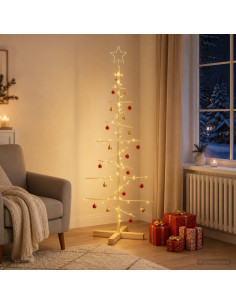 Albero di Natale in metallo con supporto KUOPIO 120 cm Acciaio