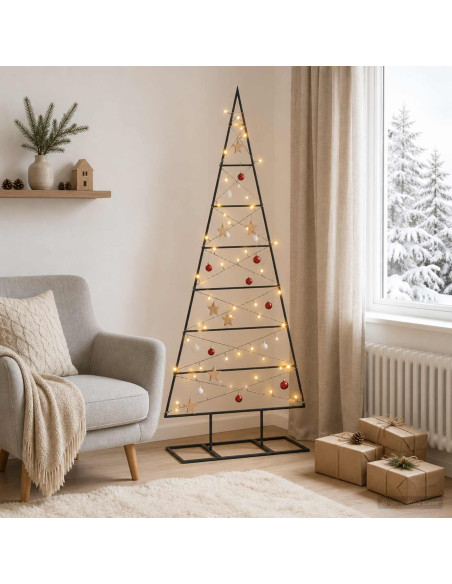 Albero di Natale in metallo KUOPIO 125 cm Bianco caldo