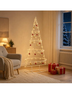 Albero di Natale in metallo con supporto KUOPIO 125 cm Acciaio