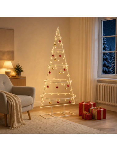 Albero di Natale in metallo con supporto KUOPIO 125 cm Acciaio