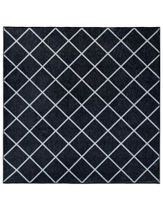 Tappeto ORIZ Motivo a diamante nero 240 x 240 cm 2