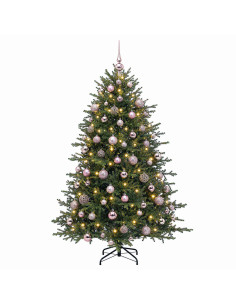 Albero di Natale artificiale con palline 240 cm 300 LED 2