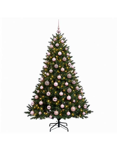 Albero di Natale artificiale con palline 240 cm 300 LED