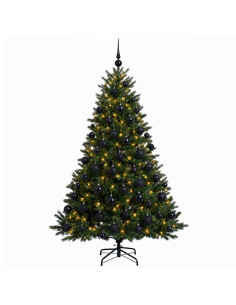 Albero di Natale artificiale con palline 210 cm 300 LED 2