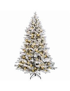 Albero di Natale Artificiale con Rami Pieghevoli 150 cm 150 LED 2