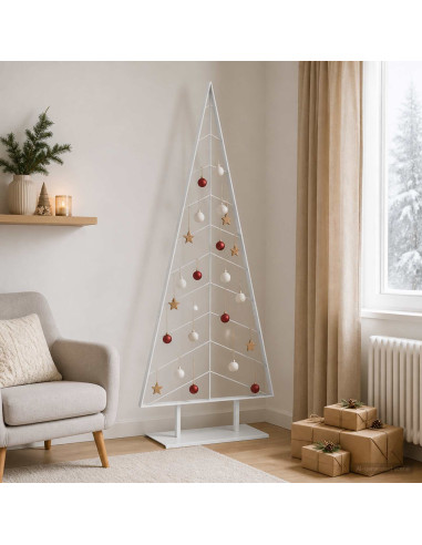 Albero di Natale in metallo con supporto KUOPIO 210 cm Acciaio