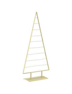 Albero di Natale in metallo KUOPIO 210 cm Acciaio Oro 2