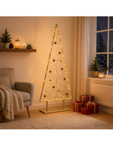 Albero di Natale in metallo con supporto KUOPIO 180 cm Acciaio