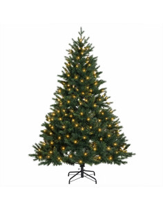 Albero di Natale Artificiale con Rami Pieghevoli 150 cm 150 LED 2
