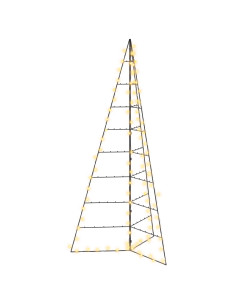 Albero di Natale in metallo KUOPIO 210 cm Bianco caldo Acciaio 2