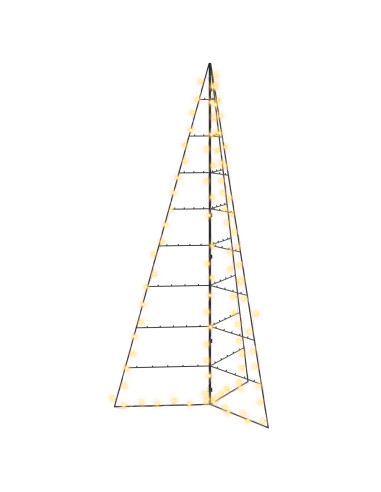 Albero di Natale in metallo KUOPIO 210 cm Bianco caldo Acciaio