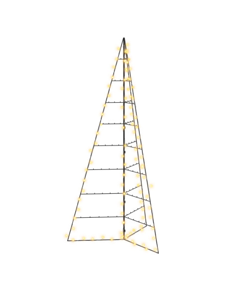 Albero di Natale in metallo KUOPIO 210 cm Bianco caldo Acciaio