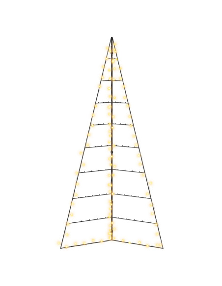 Albero di Natale in metallo KUOPIO 210 cm Bianco caldo Acciaio