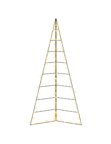 Albero di Natale in metallo KUOPIO 210 cm Bianco caldo Acciaio