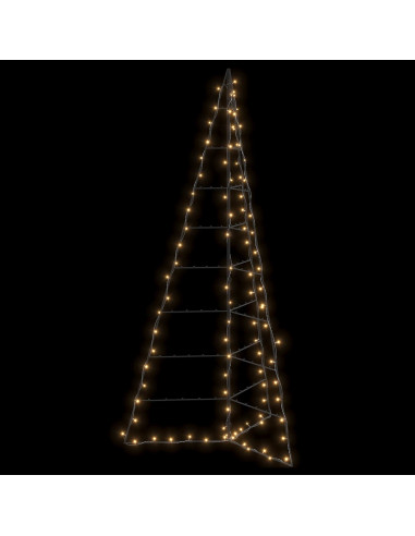 Albero di Natale in metallo KUOPIO 210 cm Bianco caldo Acciaio