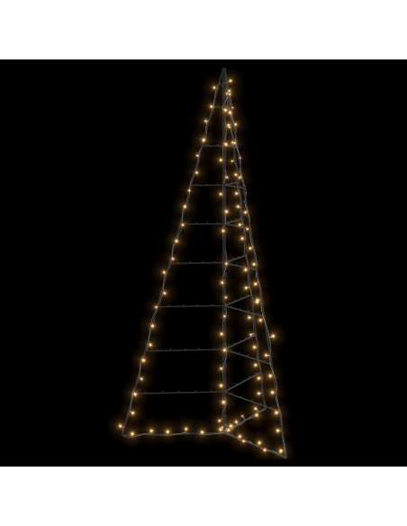 Albero di Natale in metallo KUOPIO 210 cm Bianco caldo Acciaio