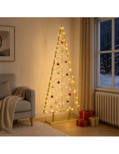Albero di Natale in metallo con supporto KUOPIO 150 cm Acciaio