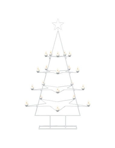Albero di Natale in Metallo con Supporto KUOPIO 140 cm Acciaio