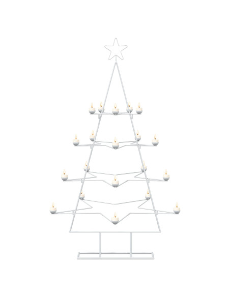 Albero di Natale in Metallo con Supporto KUOPIO 140 cm Acciaio