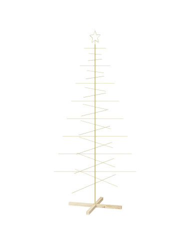 Albero di Natale in metallo con supporto KUOPIO 210 cm Acciaio
