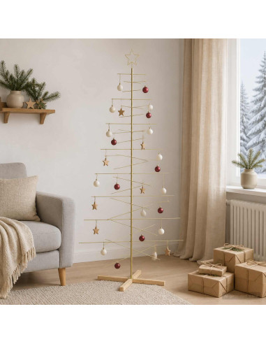 Albero di Natale in metallo con supporto KUOPIO 210 cm Acciaio