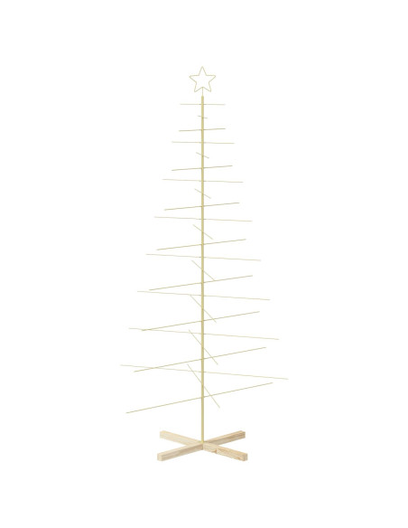 Albero di Natale in metallo con supporto KUOPIO 210 cm Acciaio