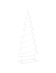 Albero di Natale in metallo con supporto KUOPIO 210 cm Acciaio 2