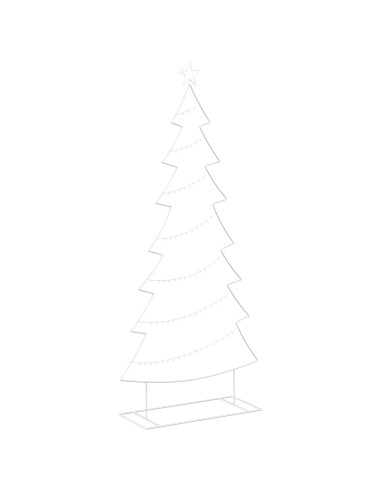 Albero di Natale in metallo con supporto KUOPIO 210 cm Acciaio