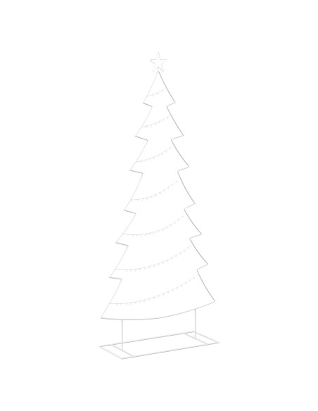 Albero di Natale in metallo con supporto KUOPIO 210 cm Acciaio