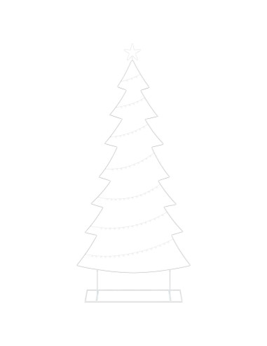 Albero di Natale in metallo con supporto KUOPIO 210 cm Acciaio