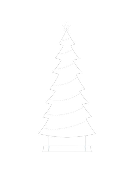 Albero di Natale in metallo con supporto KUOPIO 210 cm Acciaio