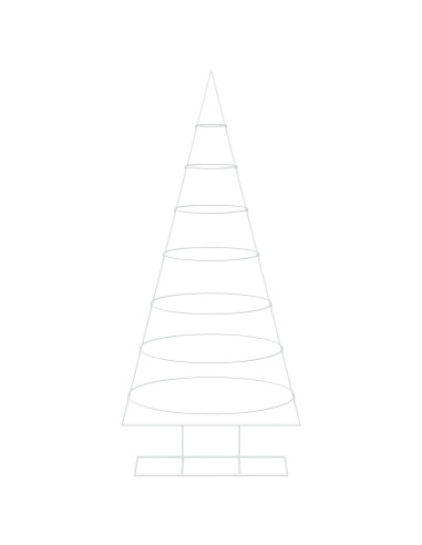 Albero di Natale in metallo con supporto KUOPIO 210 cm Acciaio