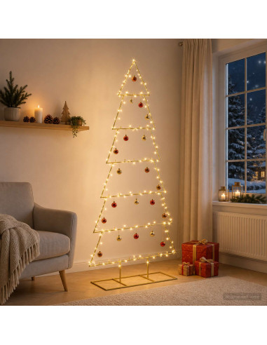 Albero di Natale in metallo con supporto KUOPIO 180 cm Acciaio
