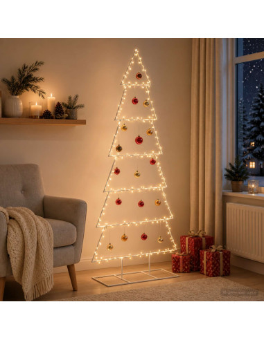 Albero di Natale in metallo con supporto KUOPIO 180 cm Acciaio