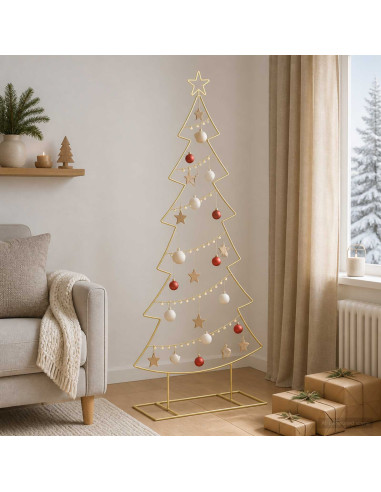 Albero di Natale in metallo con supporto KUOPIO 180 cm Acciaio