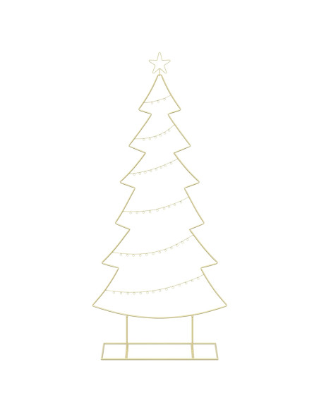 Albero di Natale in metallo con supporto KUOPIO 180 cm Acciaio