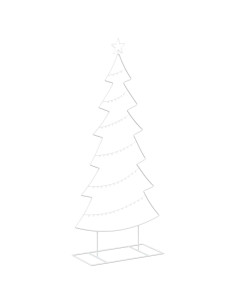 Albero di Natale in metallo con supporto KUOPIO 180 cm Acciaio 2