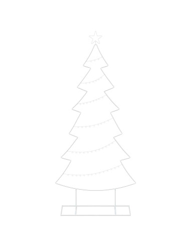 Albero di Natale in metallo con supporto KUOPIO 180 cm Acciaio