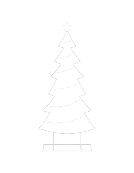 Albero di Natale in metallo con supporto KUOPIO 180 cm Acciaio
