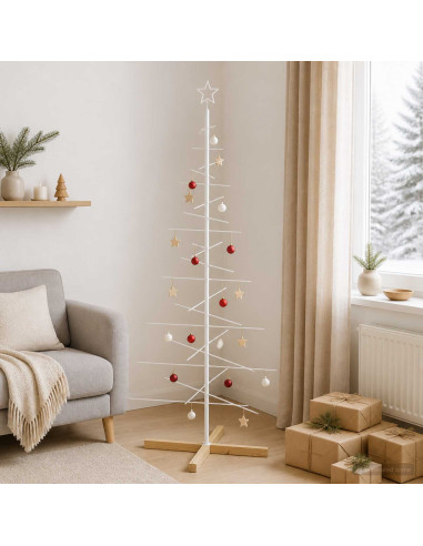 Albero di Natale in metallo con supporto KUOPIO 180 cm Acciaio