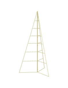Albero di Natale in metallo KUOPIO 140 cm Acciaio Oro 2