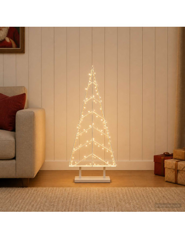 Albero di Natale in metallo con supporto KUOPIO 90 cm Acciaio