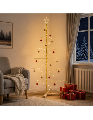 Albero di Natale in metallo con supporto KUOPIO 150 cm Acciaio